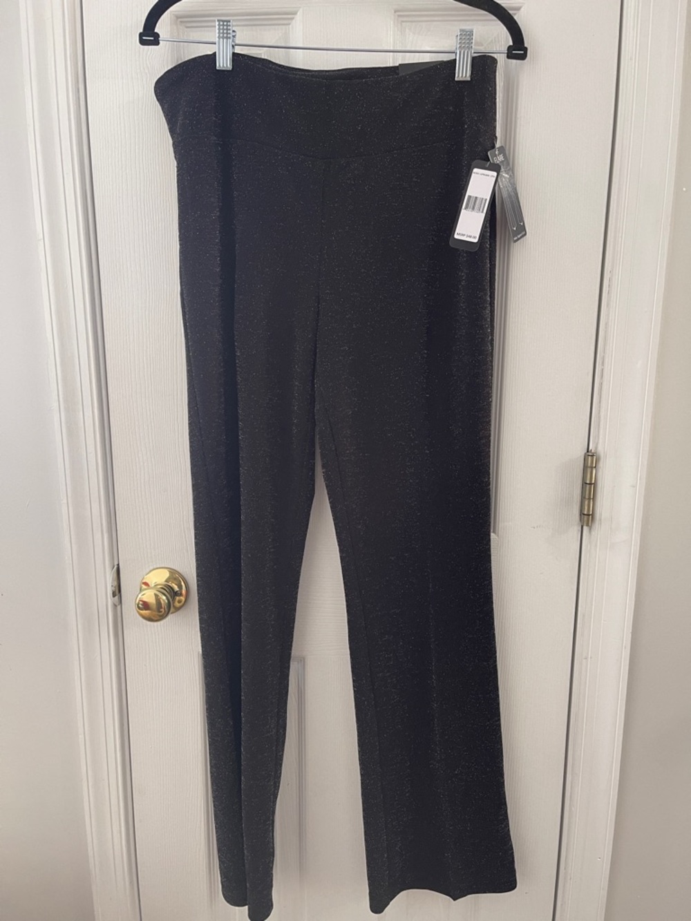 Soho Apparel Black Sparkle Boot-Cut Pants